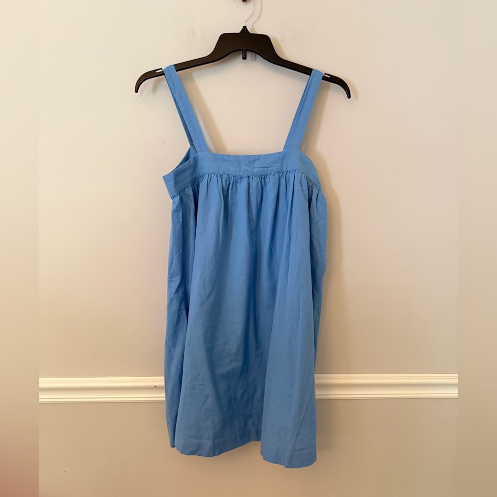 WT universal thread blue cotton linen flowy short summer dress. M